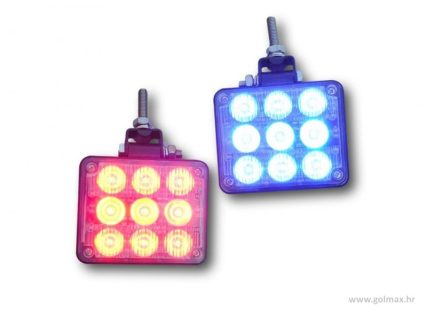LED flash kvadratna crvena - plava