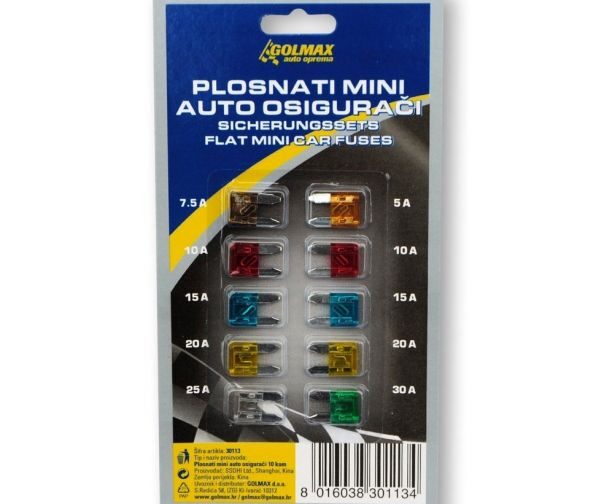 30113 Osiguraci plosnati mini 10 kom,,