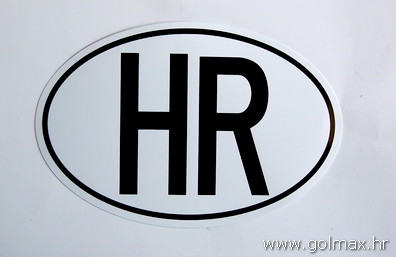 HR naljepnica 17,6 x 11,7 cm, standardna HR oznaka za vozila