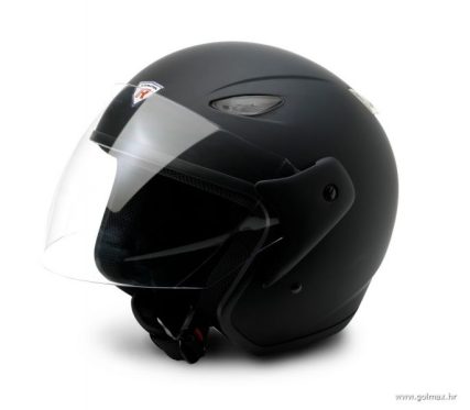Moto kaciga Crna mat, Black Rubber (L-Large)