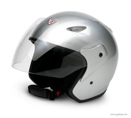 Moto kaciga siva, Silver Metal (L-Large)