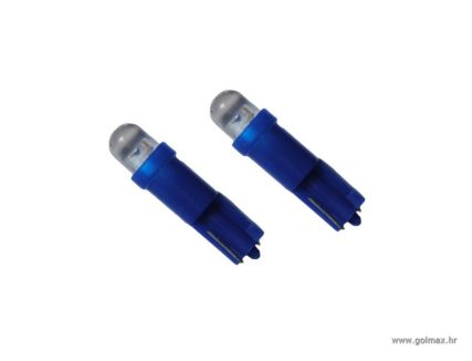 1 LED-a 12V (1,2W) T5 minjonka 2 kom (za instrument tablu) PLAVE