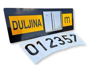 ALU Kamion tabla za duljinu sa brojevima na umetanje